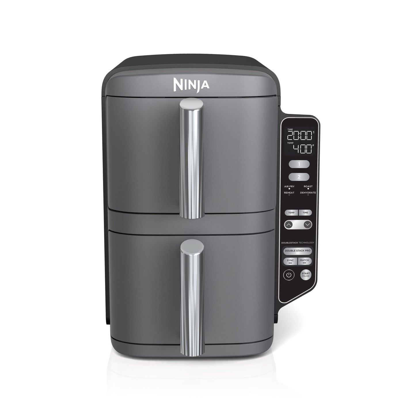 Ninja DoubleStack XL 2-Basket Air Fryer, DoubleStack Technology Cooks 4 Foods at Once, Space Saving Design, 10 QT, 4-in-1, Smart Finish & Match Cook, SL400