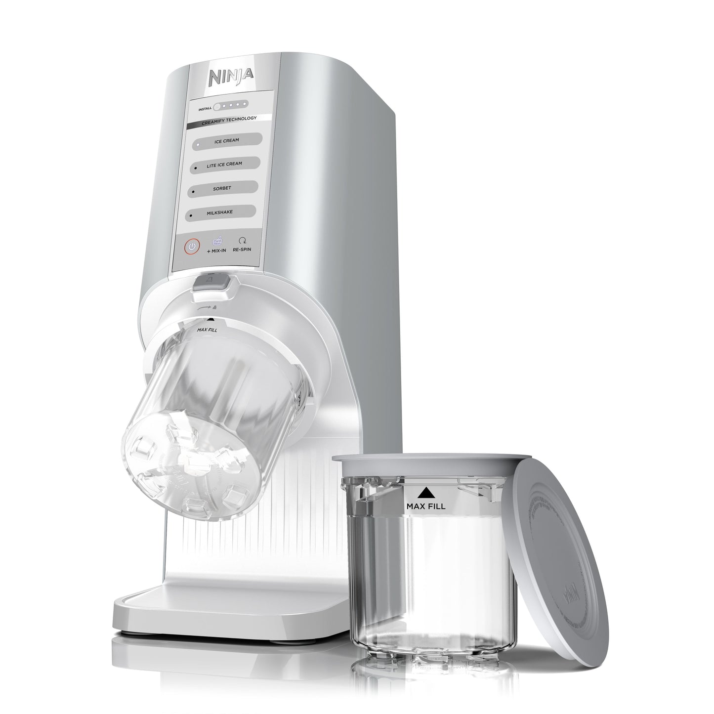 Ninja® CREAMi Breeze Ice Cream Maker and Frozen Treat Maker with 5 One-Touch Programs, White, NC100
