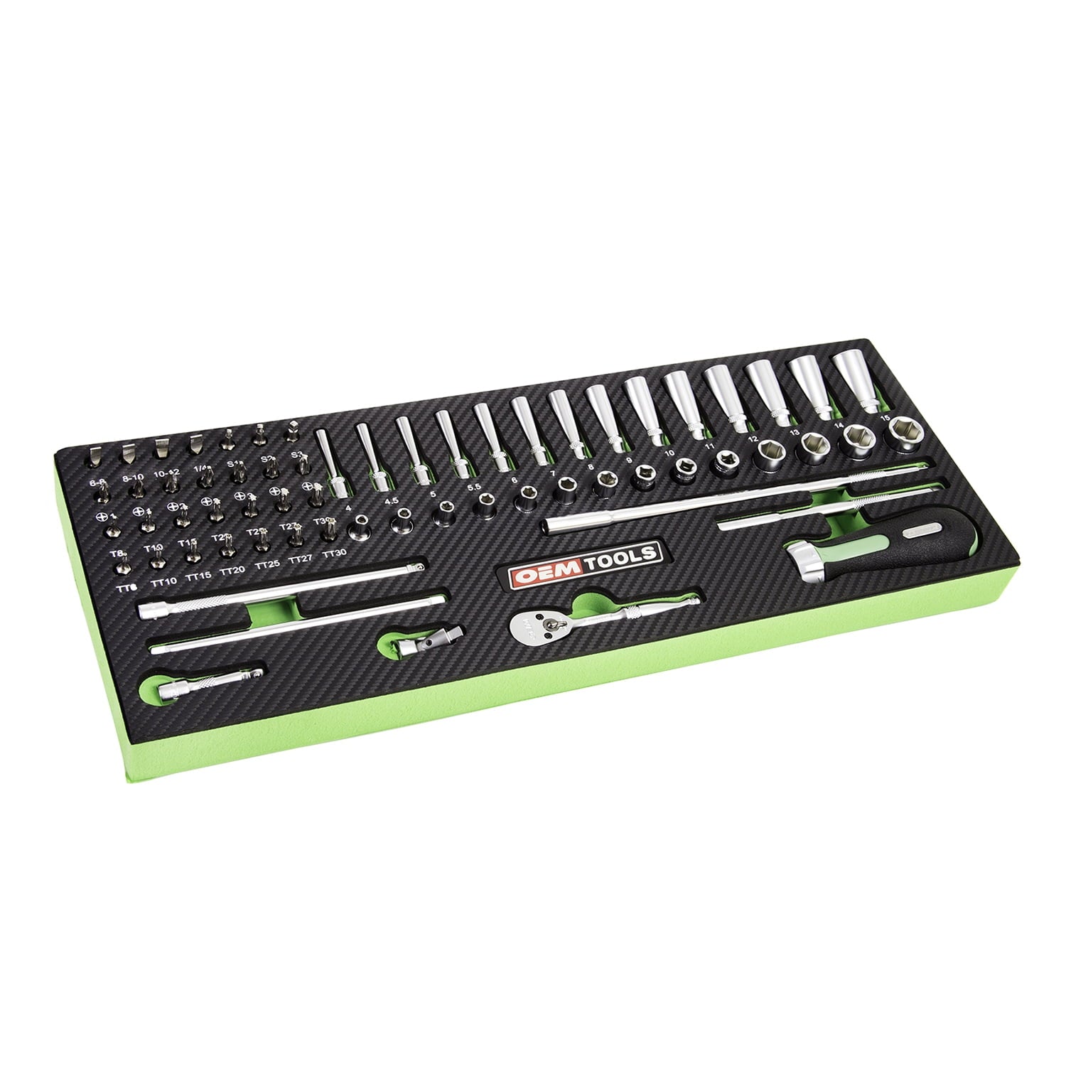 OEMTOOLS 23997 64 Piece 1/4" Drive Socket Mechanic's Set