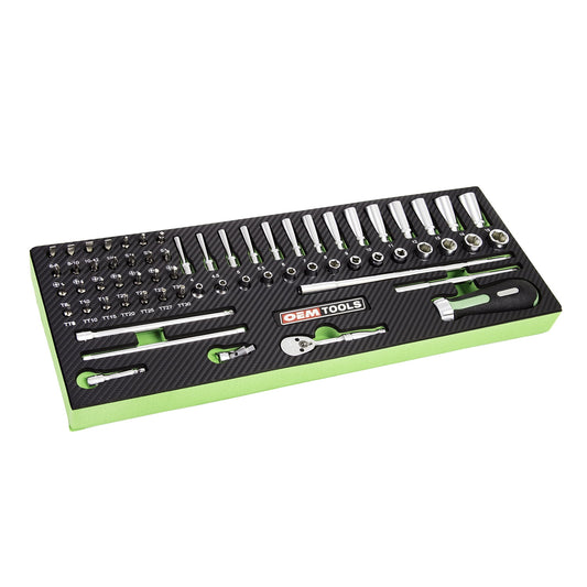 OEMTOOLS 23997 64 Piece 1/4" Drive Socket Mechanic's Set