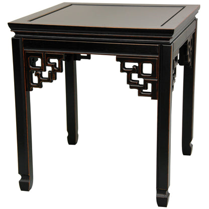 Oriental Furniture Rosewood Square Ming Table, Two-tone