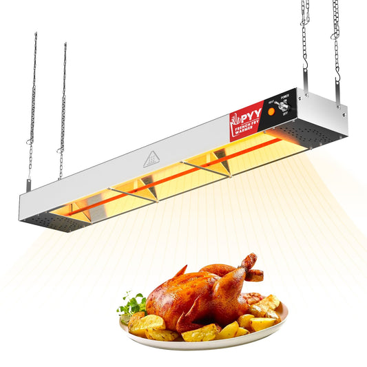 PYY 36 Inch Food Heat Lamp Strip - Commercial Food Heating Warmer, 500W Hanging Stainless Steel Electric Strip Heater, Food Service Restaurant C101