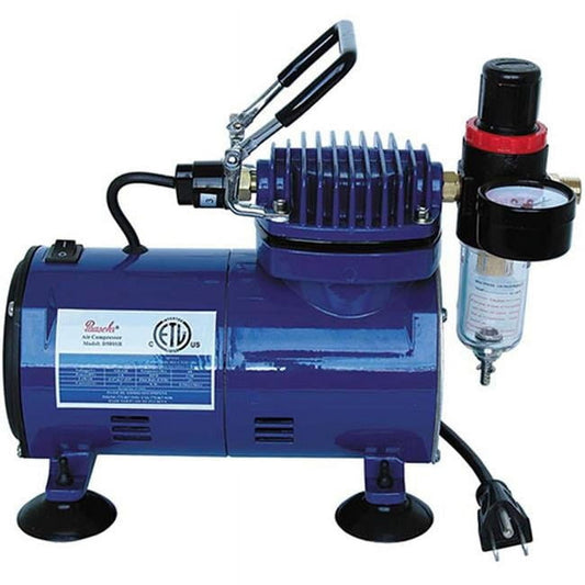 Paasche 1/5 H.P. Oilless Piston Comp. w. Regulator & Auto Shutoff