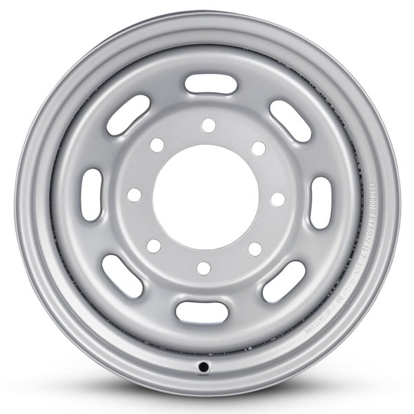 Part Synergy Replacement for 16 Inch Wheel for 1999-2004 Ford F350SD SRW 8 Lug Silver Steel Wheel Rim