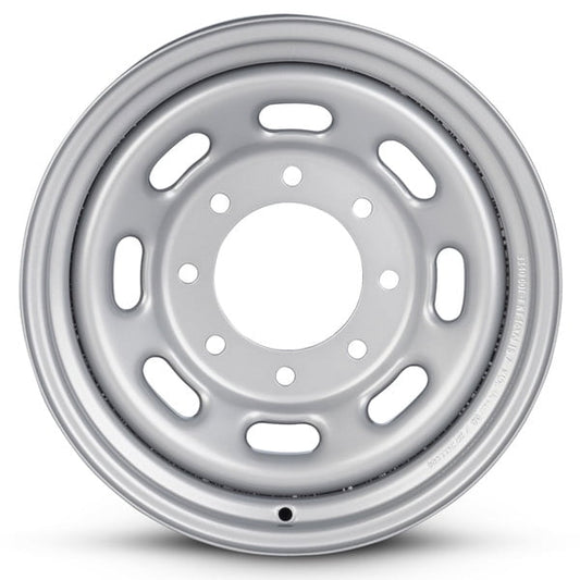Part Synergy Replacement for 16 Inch Wheel for 1999-2004 Ford F350SD SRW 8 Lug Silver Steel Wheel Rim
