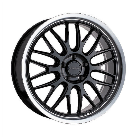 Petrol P4C 16X7 5X115 40Et 72.1Cb Gloss Black W/ Machined Cut Lip Wheel