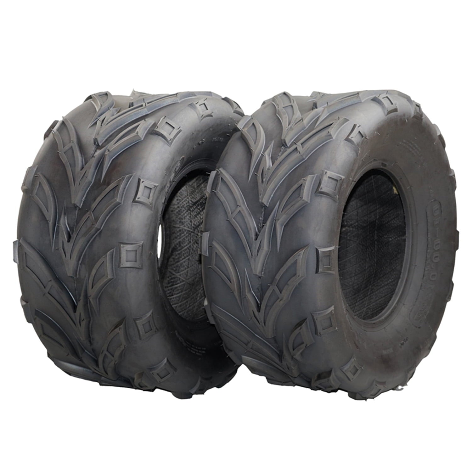 Pinypikaka 2 Pack 21X7.00-10 ATV Tires 4PR All Terrain TL QD116 Trail Sand Mud Off-Road Tires Tubeless, Black