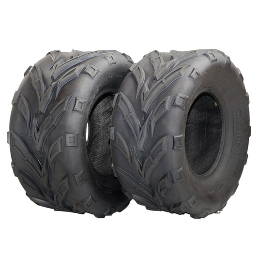 Pinypikaka 2 Pack 21X7.00-10 ATV Tires 4PR All Terrain TL QD116 Trail Sand Mud Off-Road Tires Tubeless, Black