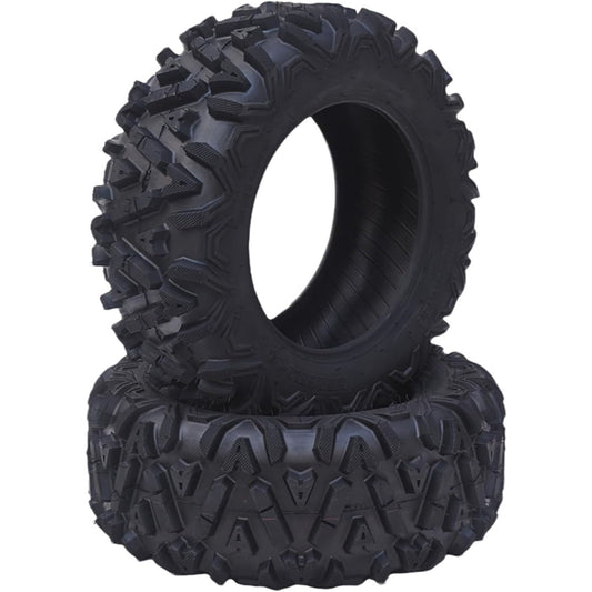 Pinypikaka AT24x8-12 6PR All-Terrain Tires 24x8x12 6Ply Tubeless ATV UTV Off-Road Tires, Set of 2 Black