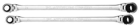 Platinum 99652 2 Pc. X Long Ratcheting Wrench Set 4 Metric Sizes