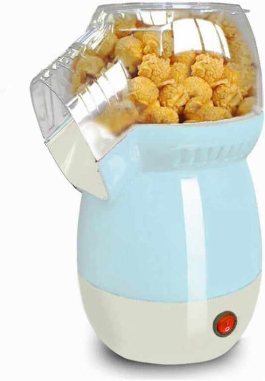 Popcorn Machine,Hot Air Popcorn Popper, Electric Popcorn Maker, 1200W No Oil Needed Popcorn Machine with Measuring Cup and Top Lid, Delicious & Healthy Popcorn for Family Party,Blue
