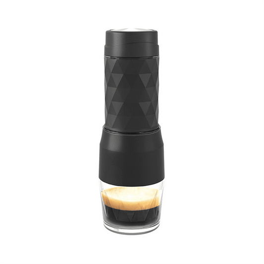 Portable Coffee Maker Espresso Machine Hand Press Capsule Ground Brewer for Travel and Picnic,Black