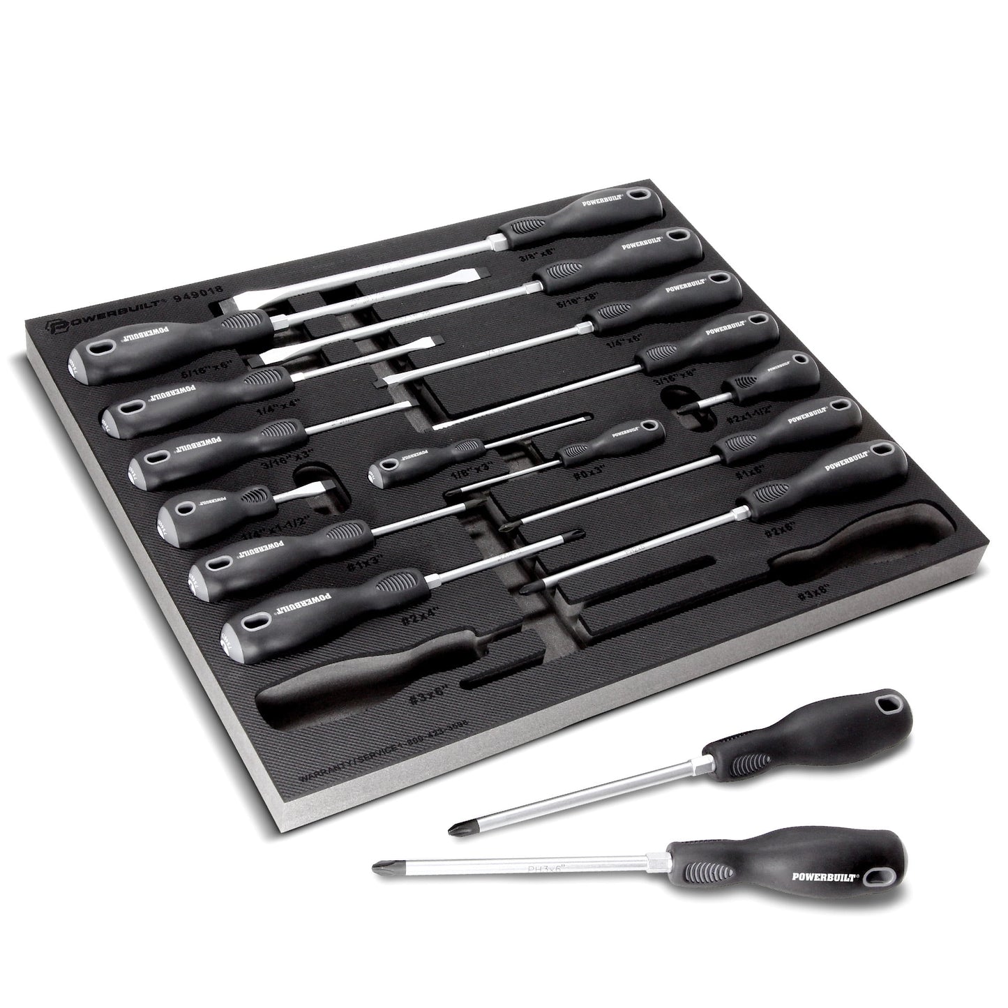Powerbuilt 17 Piece Pro Tech Double Injection Screwdriver Set - 949018