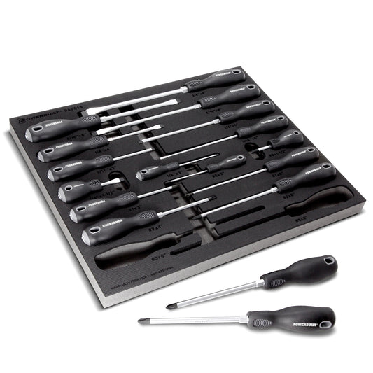 Powerbuilt 17 Piece Pro Tech Double Injection Screwdriver Set - 949018