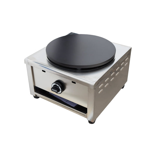 PreAsion Commercial Crepe Maker Pancake Machine Single Head LP Gas 2800PA with Gas Line Low Pressure Valve