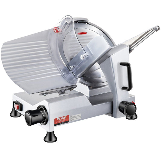 Professional Meat Slicer Machine, 240W Electric Deli Cutter, 10" Sharp Blade, 350-400 RPM, Adjustable Slicing Thickness for Beef, Cheese, Vegetables