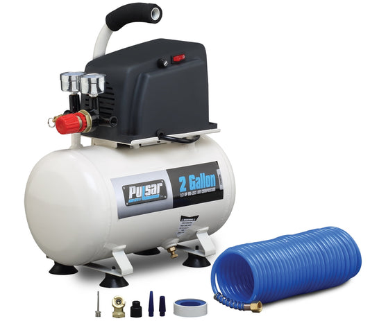 Pulsar Products PCE6021K 2 Gallon Air Compressor with Hose and Nozzle Kit