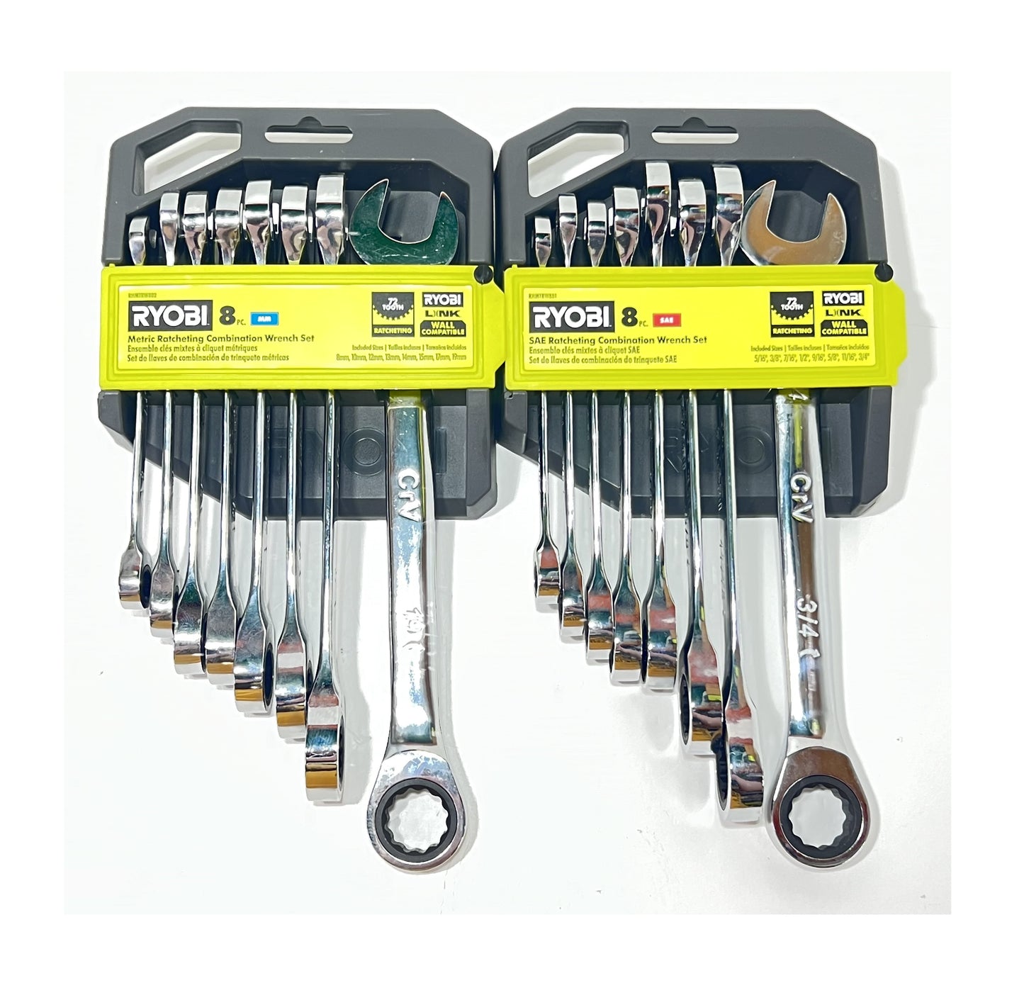 RYOBI 16 PC. SAE  & Metric Ratcheting Combination Wrench Set
