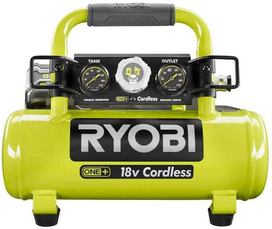 RYOBI 18V Cordless Portable Air Compressor Universal Quick Connectors Bare Tool