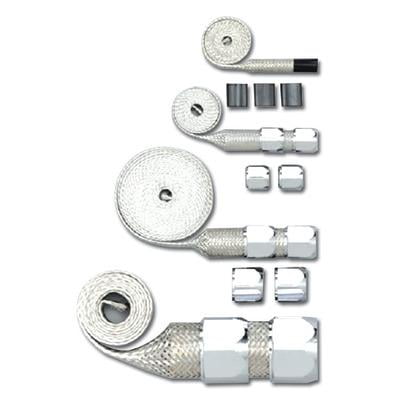 Racing Power Co-Packaged R6678, Chrome Braided Hose Sle Eving Kit Performan