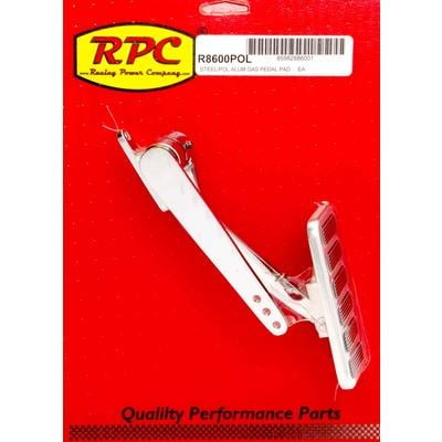Racing Power Co-Packaged R8600POL, Polished Alum Pad Steel Arm Gas Pedal