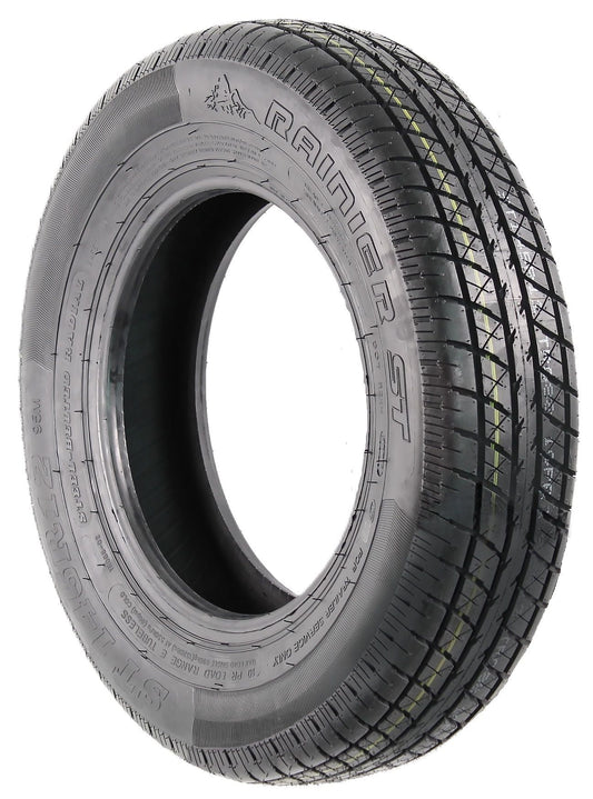 Rainier ST145/R12 Steel Belted Radial Trailer Tire Load Range E 145/R12 6 Year Warranty