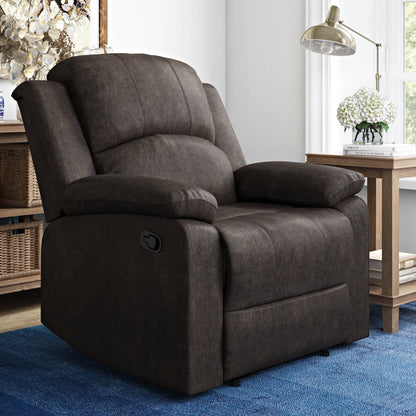 Relax-A-Lounger Reynolds Microfiber Manual Recliner, Slate Gray
