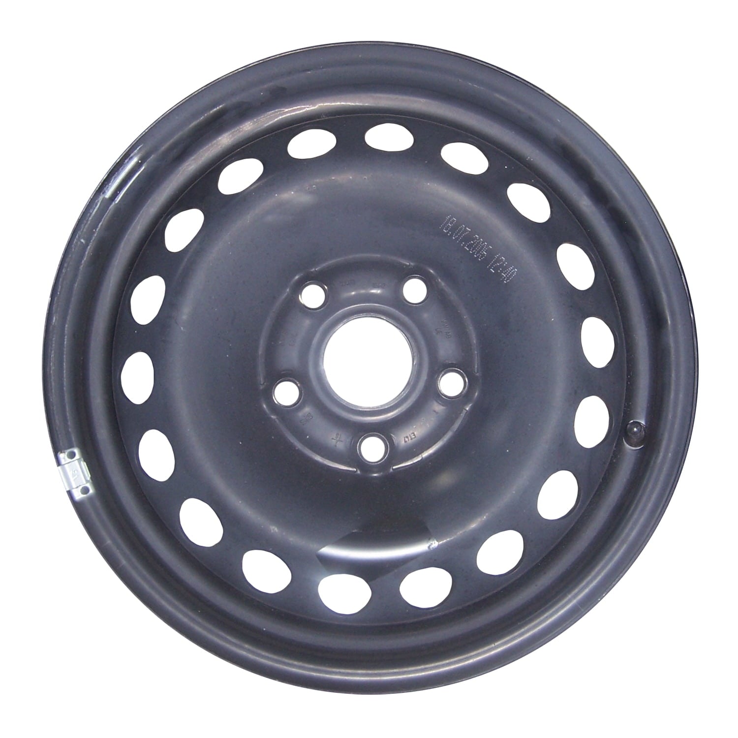 Remanufactured Painted Black Steel Wheel 15 x 6 1K0601027C03C fits 2006-2009 Volkswagen Rabbit