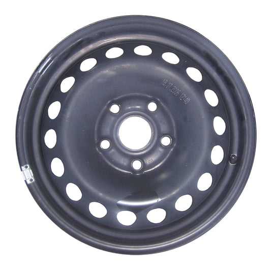 Remanufactured Painted Black Steel Wheel 15 x 6 1K0601027C03C fits 2006-2009 Volkswagen Rabbit
