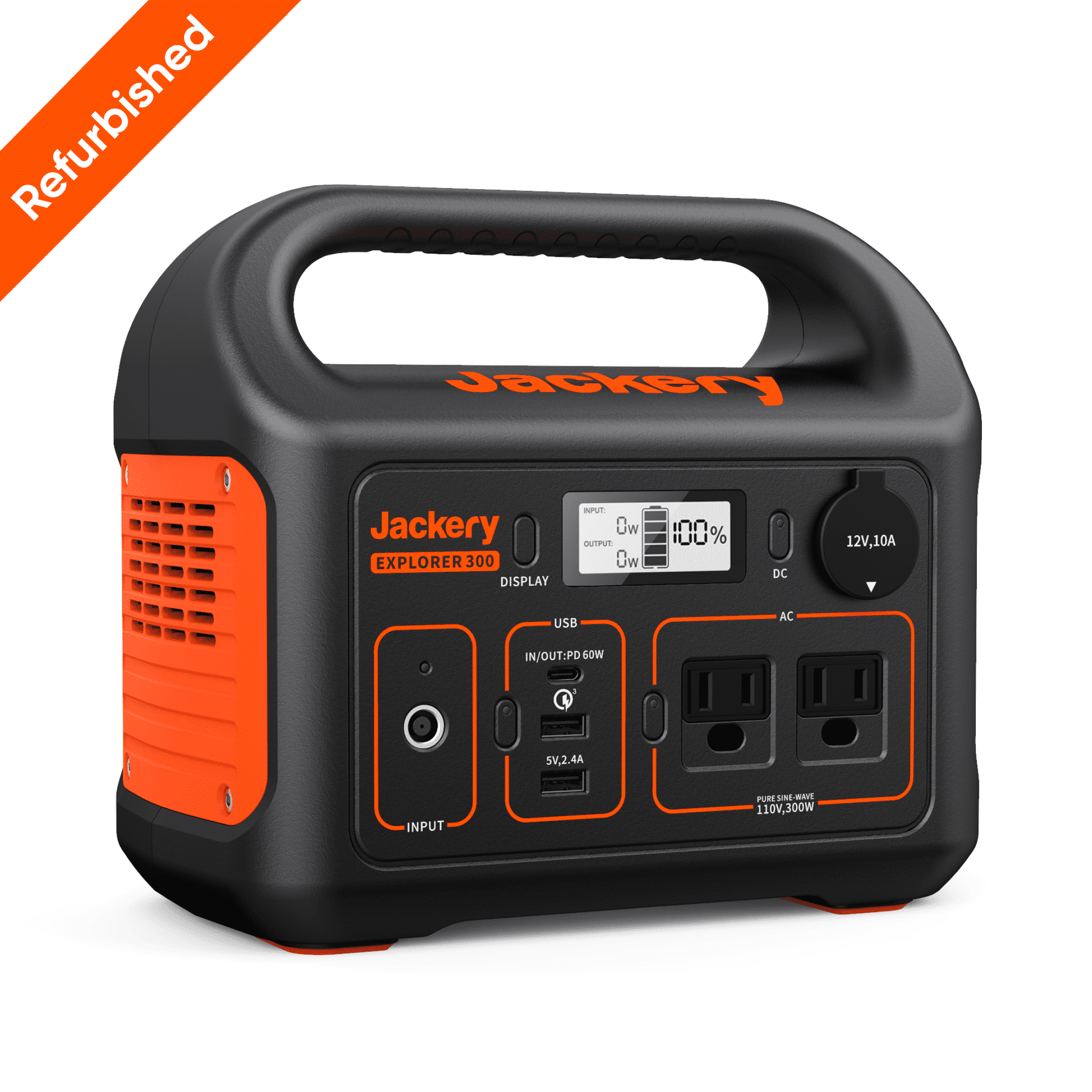 Restored Jackery Explorer 300 Portable Power Station, 293Wh (Refurbished)