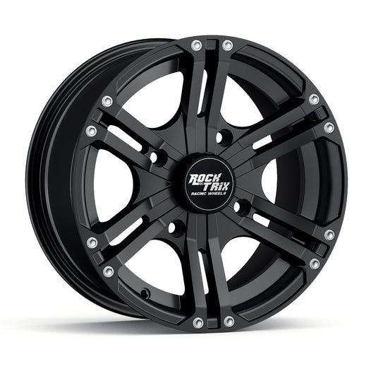 RockTrix RT101 14in ATV Wheel 4x110 Rim, 14x7, 5+2 Offset, For ATV UTV with IRS (Independent Rear Suspension), Compatible with Honda Kawasaki Yamaha Suzuki 4/110