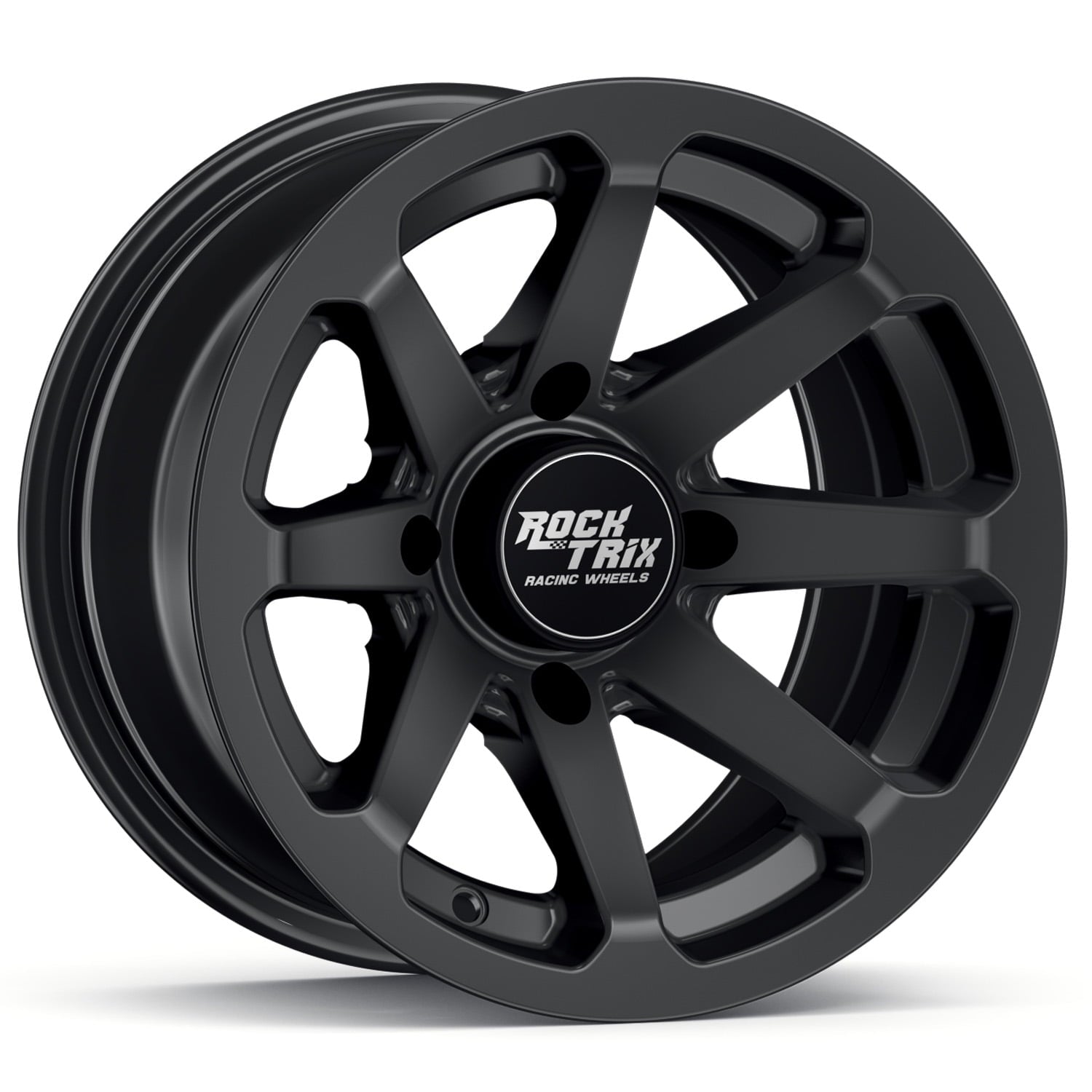 RockTrix RT102 12in ATV Wheel 4x110 Rim, 12x7, 2+5 Offset, For ATV UTV with IRS (Independent Rear Suspension), Compatible with Bombardier Honda Kawasaki Yamaha Suzuki 4/110
