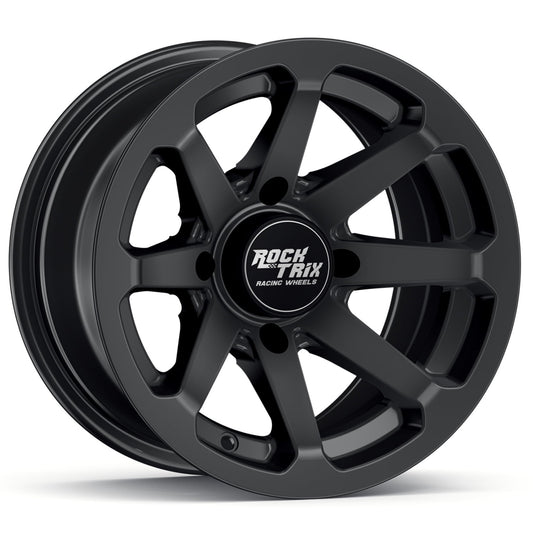 RockTrix RT102 12in ATV Wheel 4x110 Rim, 12x7, 2+5 Offset, For ATV UTV with IRS (Independent Rear Suspension), Compatible with Bombardier Honda Kawasaki Yamaha Suzuki 4/110