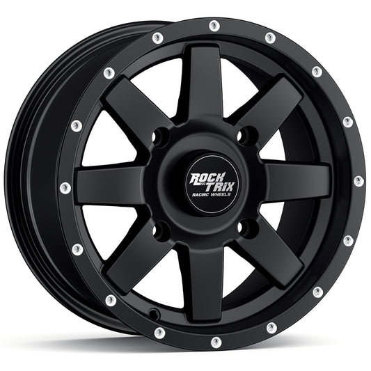RockTrix RT106 14in ATV Wheel 4x110 Rim, 14x7, 5+2 Offset, For ATV UTV with IRS (Independent Rear Suspension), Compatible with Honda Kawasaki Yamaha Suzuki 4/110