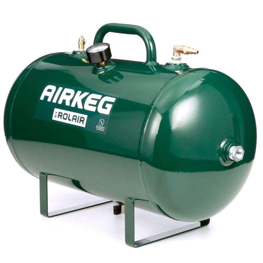 Rolair AIRKEG2 Heavy Duty 10 Gallon Portable Steel Auxiliary Air Storage Tank