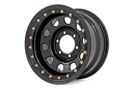 Rough Country Black Simulated Beadlock Steel Wheel | 16x8 | 6x5.5 - RC51-6883SL
