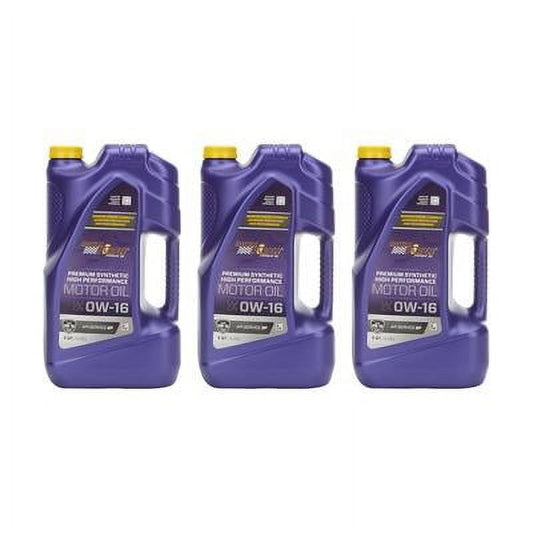 Royal Purple 53016, 0W16 Api Oil Full Synthetic Case 3X5 Quart Performance