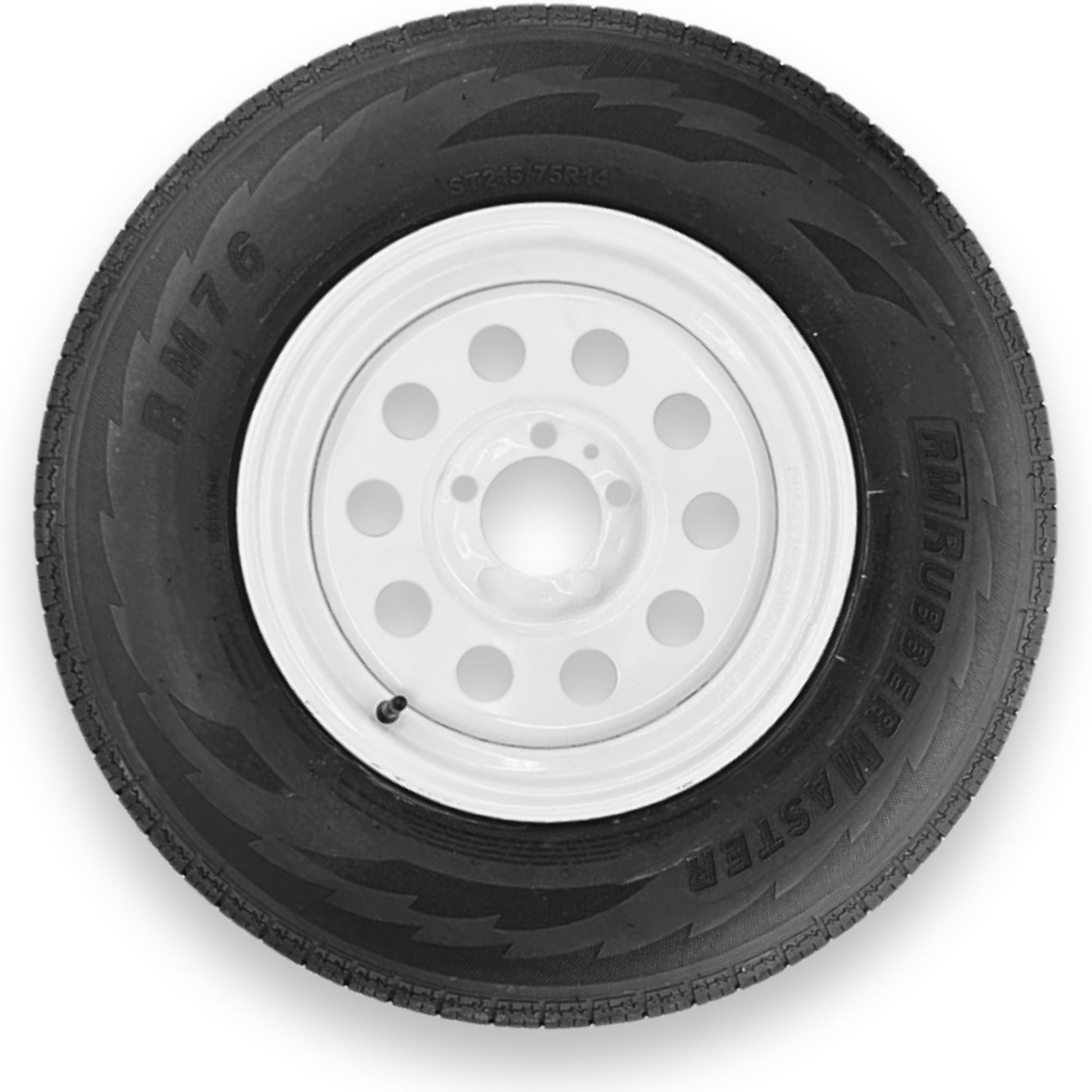 RubberMaster ST215/75R14 6 Ply Highway Rib Tire and 5 on 4.5 Modular