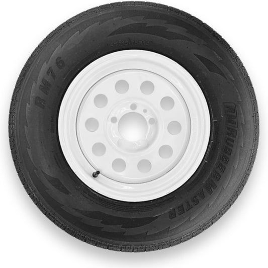 RubberMaster ST215/75R14 6 Ply Highway Rib Tire and 5 on 4.5 Modular