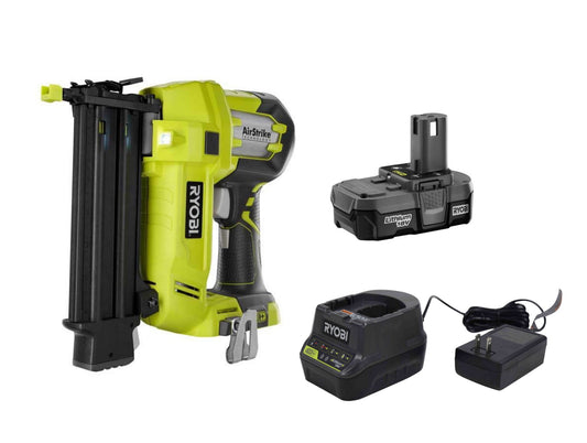Ryobi 18V ONE+ 18 Gauge Cordless Brad Nailer Kit (Includes: P320 Brad Nailer, P102 Lithium-ion Battery Pack, P118b Charger)
