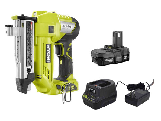 Ryobi P318 18 v, Battery 23 Headless Pin Nailer Nail Gun 4.0 Ah 3 Piece