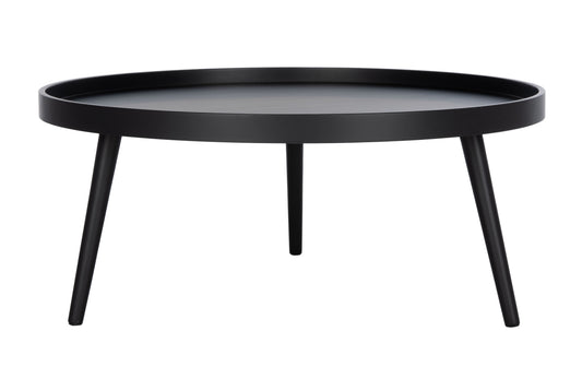 SAFAVIEH Fritz Modern Round Tray Top Coffee Table, Black