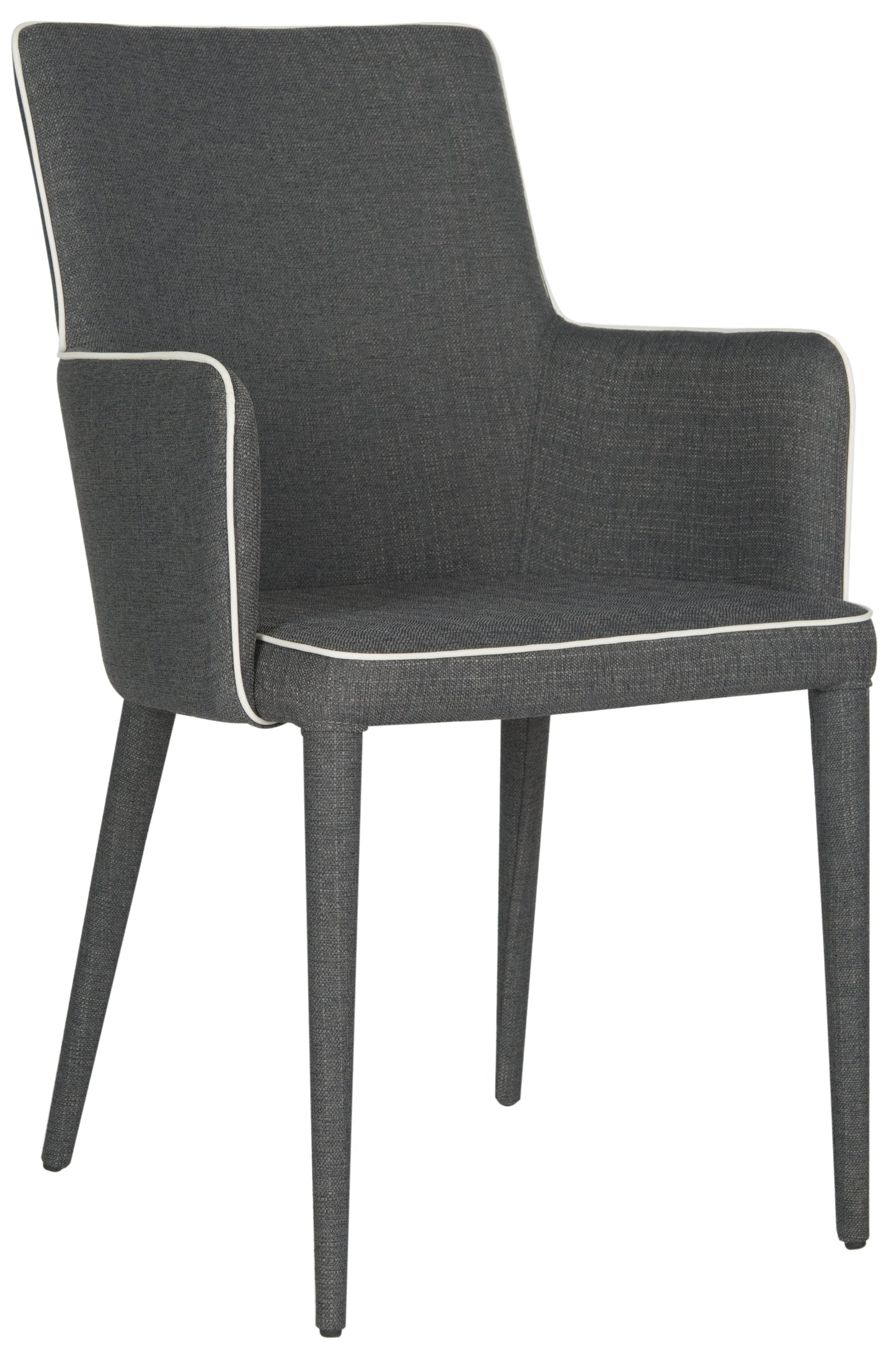 SAFAVIEH Summerset Modern Upholstered Arm Chair, Grey/White