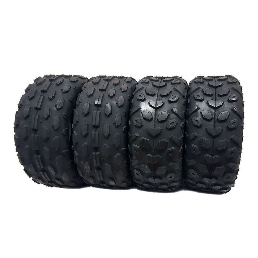SET OF FOUR (4) ATV Tires 145/70-6, Front and Rear, UTV Go-Cart 145x70x6 (2 x FR Pattern + 2 x Rear Pattern)