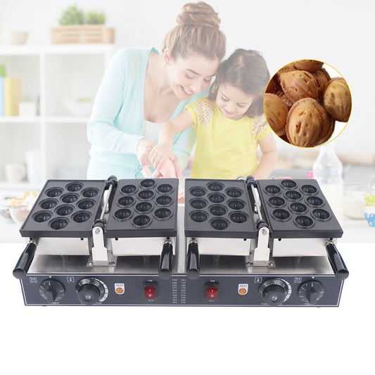 SHZICMY 1500W Automatic Walnut Cake Maker Electric Mini Nut Waffle Bread Baking Machine