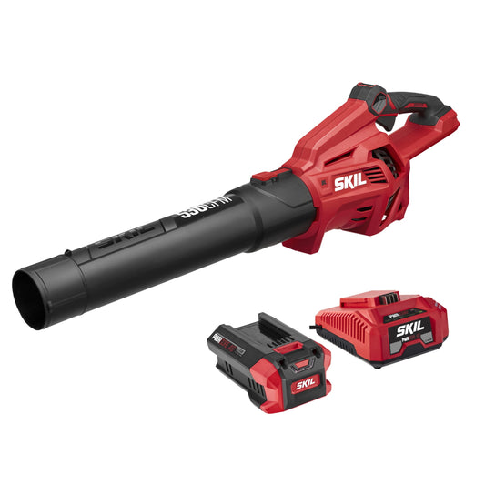 SKIL PWR CORE Brushless 40V 530 CFM 140 MPH Leaf Blower, 2.5Ah Battery and Charger