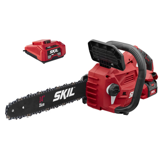 SKIL PWR CORE Brushless  40V 14-inch Chain Saw , Tool-Less Chain Tensioning, 2.5Ah Battery and Charger