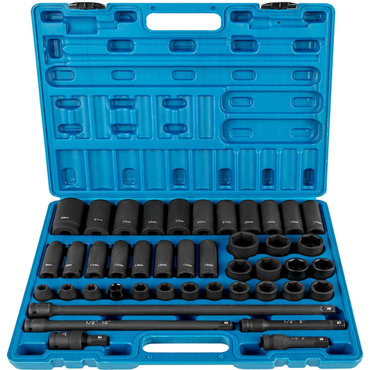SKYSHALO CJTT43PC12INZJ001V0342, 1/2" Drive Impact Socket Wrench & Set, 43 Piece