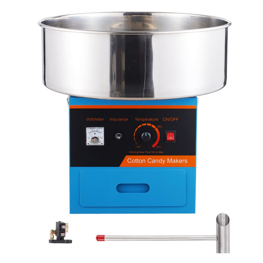 KFFKFF Commercial Cotton Candy Machine Sugar Floss Maker 1000W for Party Blue