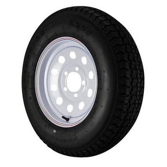 ST175/80D13 Kenda Loadstar Trailer Tire LRB on 5 Bolt White Mod Wheel